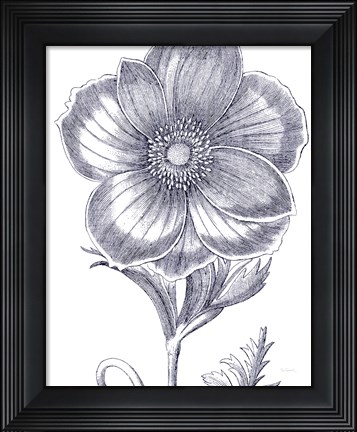 Framed Belle Fleur II Light Crop Print