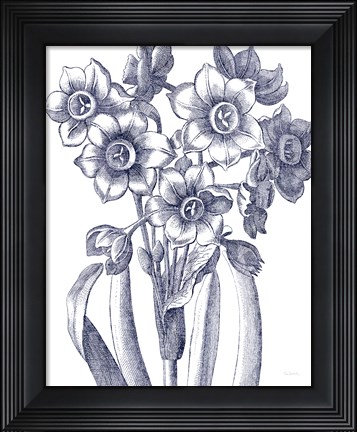 Framed Belle Fleur IV Light Crop Print