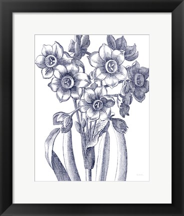 Framed Belle Fleur IV Light Crop Print