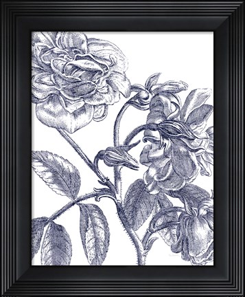 Framed Belle Fleur I Light Crop Print