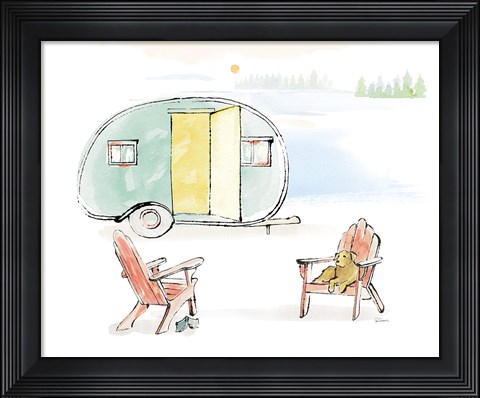 Framed Lakeside Days V Print