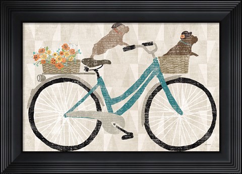 Framed Frenchie Ride Print