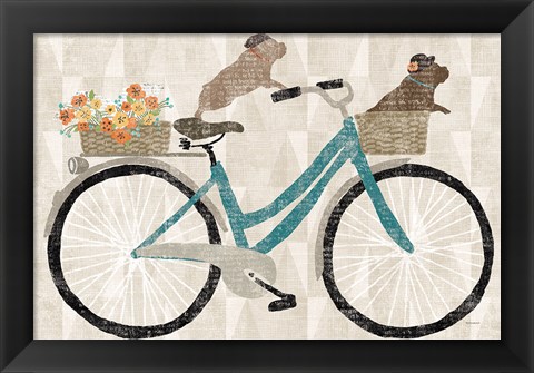 Framed Frenchie Ride Print