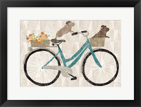 Framed Frenchie Ride Print