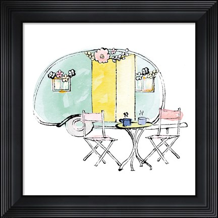 Framed Girlfriends Cabin III Sq no Words Print