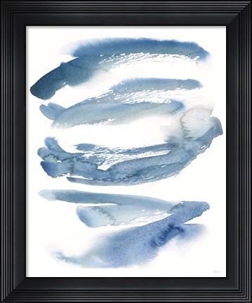 Framed Indigo Waves Crop Print