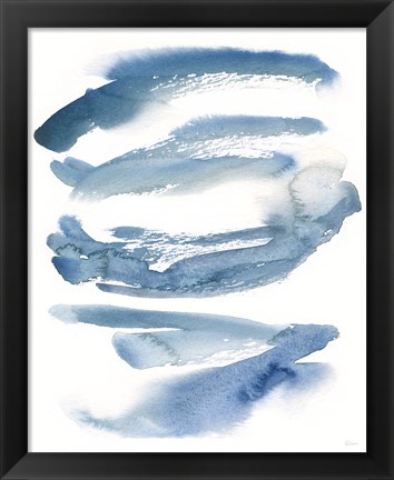 Framed Indigo Waves Crop Print