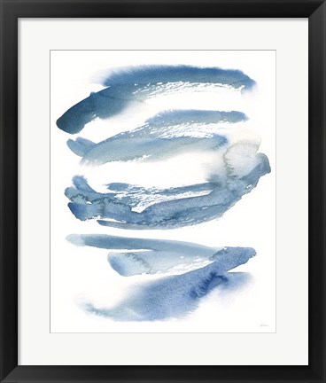 Framed Indigo Waves Crop Print