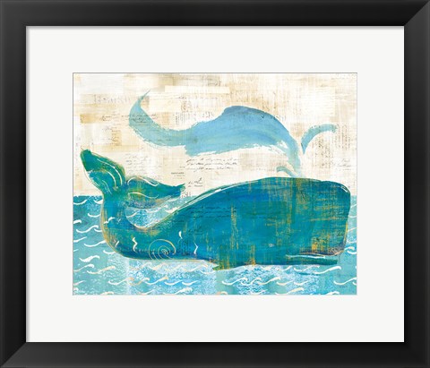 Framed On the Waves I Whale Spray Print