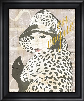 Framed Fashion Week Paris Screenprint II Print