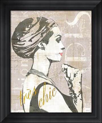 Framed Fashion Week Paris Screenprint III Print
