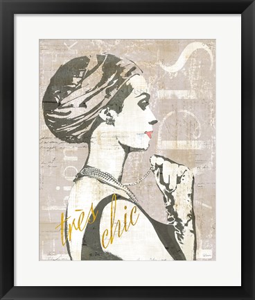 Framed Fashion Week Paris Screenprint III Print