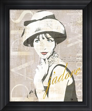 Framed Fashion Week Paris Screenprint I Print