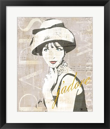 Framed Fashion Week Paris Screenprint I Print