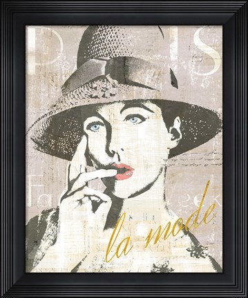 Framed Fashion Week Paris Screenprint IV Print