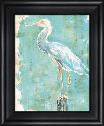 Framed Coastal Egret II Print