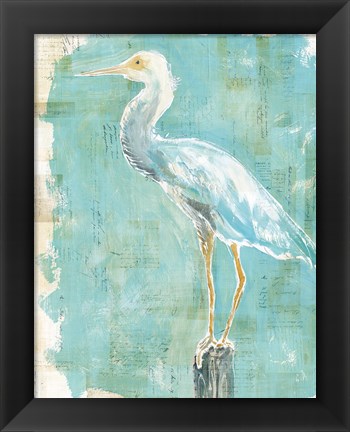 Framed Coastal Egret II Print