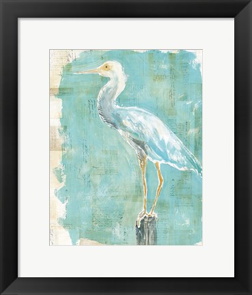 Framed Coastal Egret II Print