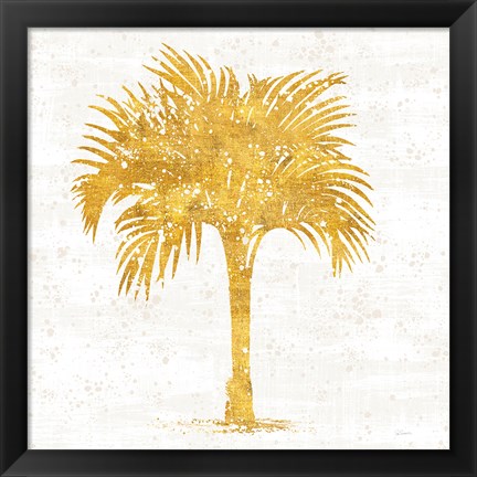 Framed Palm Coast IV on White Print