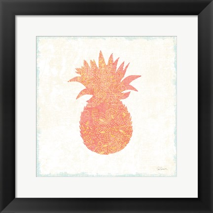 Framed Flamingo Tropicale X Pink and Orange Print