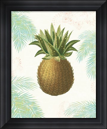 Framed Flamingo Tropicale IV no Words and Flowers Print