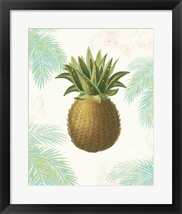 Framed Flamingo Tropicale IV no Words and Flowers Print