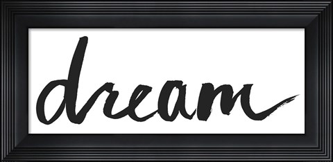 Framed Dreamer Panel BW Print