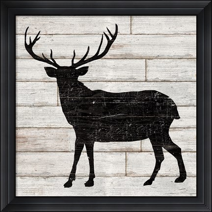Framed Lake Lodge II Neutral no Words Print