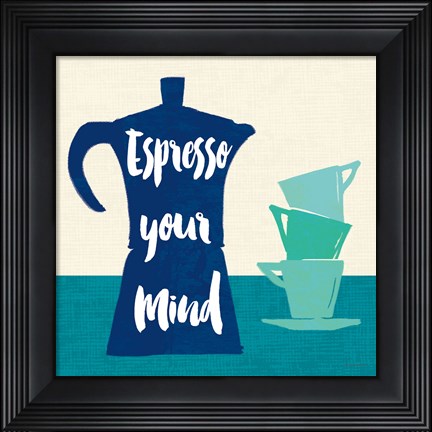 Framed Linen Coffee I Light Print