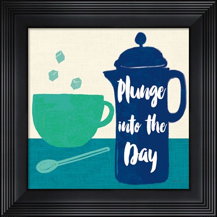 Framed Linen Coffee II Light Print