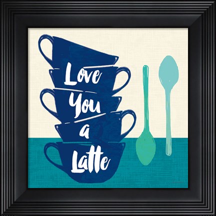 Framed Linen Coffee III Light Print