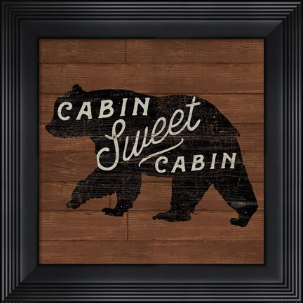 Framed Lake Lodge IV Print