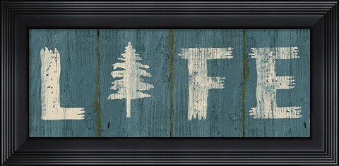 Framed Lake Lodge VI Blue Print