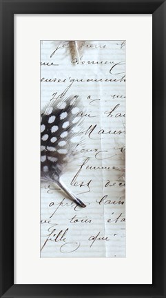 Framed Plume Feathers V Crop I Print