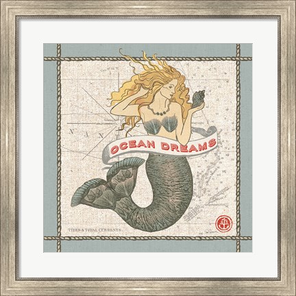 Framed Drift Away Mermaid Print