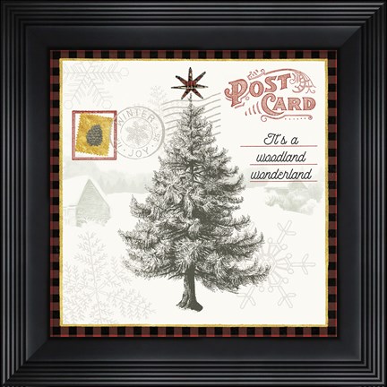 Framed Winter Reindeer IV Print