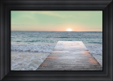 Framed Sunrise Dock Print