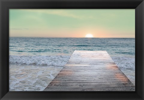 Framed Sunrise Dock Print