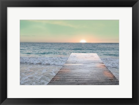 Framed Sunrise Dock Print