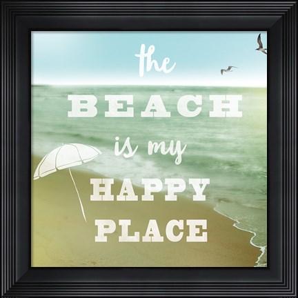 Framed Happy Beach Print