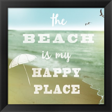 Framed Happy Beach Print