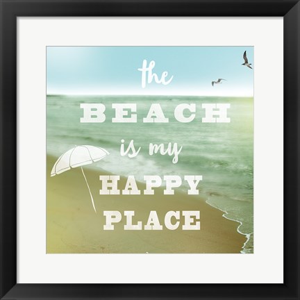 Framed Happy Beach Print