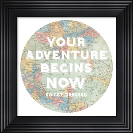 Framed Hemisphere I Print