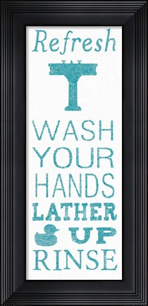 Framed Hand Towel Sink Print
