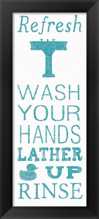 Framed Hand Towel Sink Print