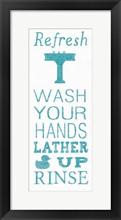 Framed Hand Towel Sink Print