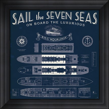 Framed Blueprint Luxury Liner Print