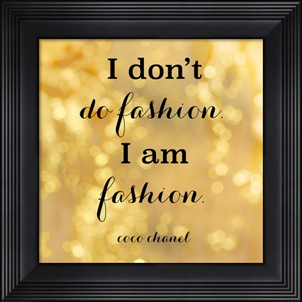 Framed Fashion Quotes III Print