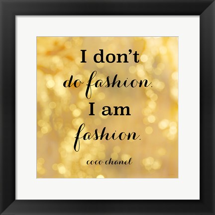 Framed Fashion Quotes III Print