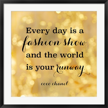 Framed Fashion Quotes II Print